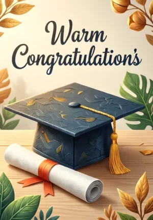 Cozy Modern Warm Congratulations Illustration