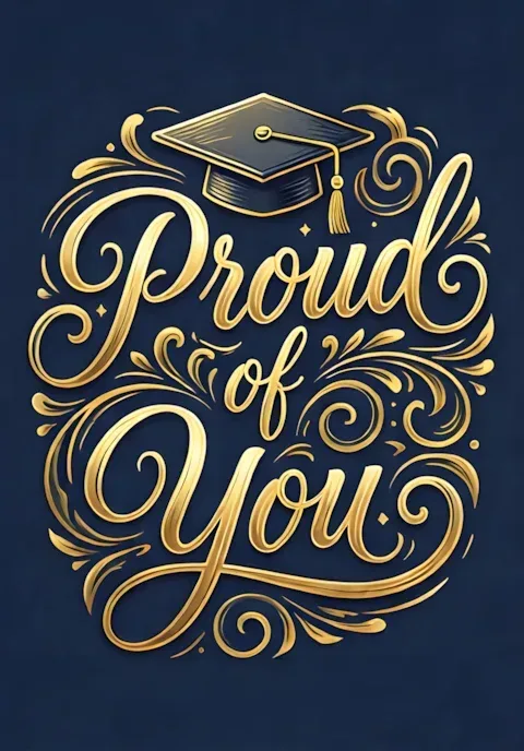 Elegant Modern Proud Of You Script Art