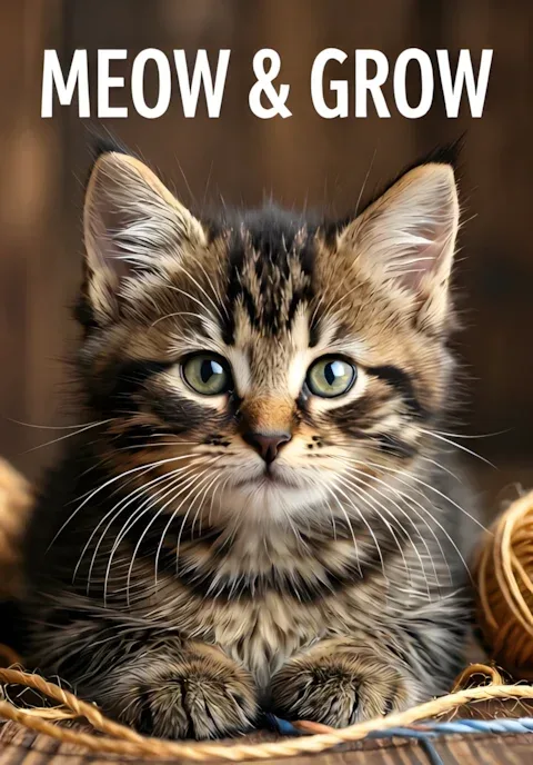Kitten With Yarn