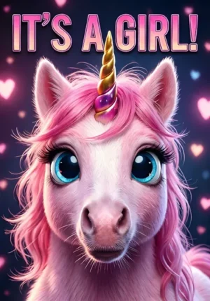 Adorable Pink Unicorn