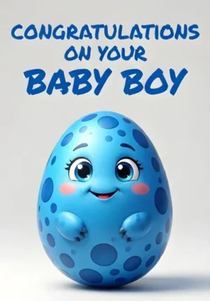 Cute Blue Dinosaur Eggs