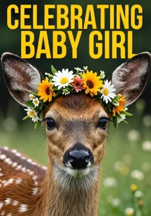 Cute Deer With Flower Crown