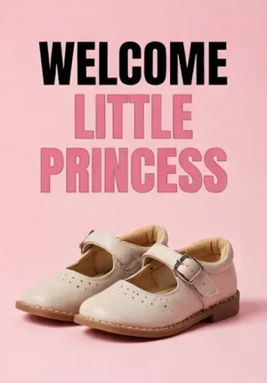 Pastel Pink Background With Little Shoes