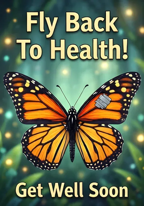 Butterfly With A Bandaged Wing