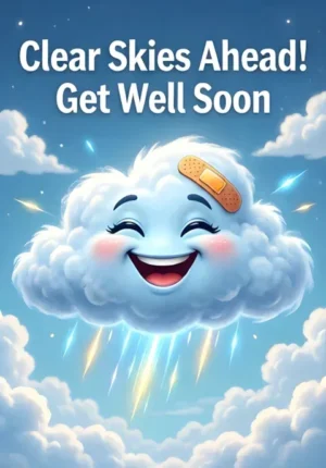 Cloud With A Happy Face And Band Aid