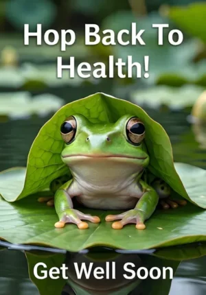Cute Frog With A Lily Pad Blanket
