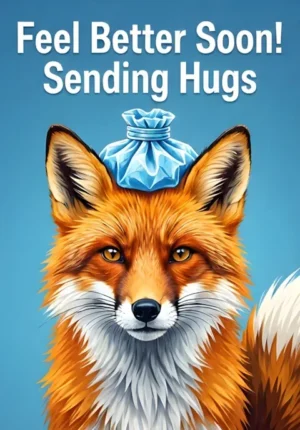 Fox With Ice Pack