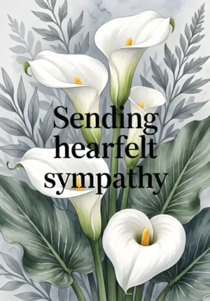 Calla Lilies Sympathy