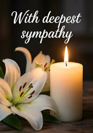 Candle With Lilies