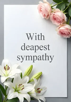 Deepest Sympathy Lilies