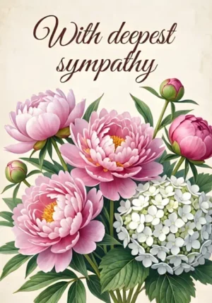 Peonies Deepest Sympathy