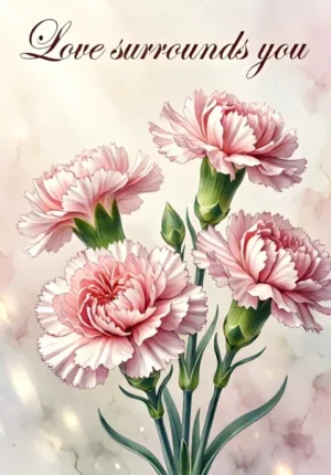 Pink Carnations Love