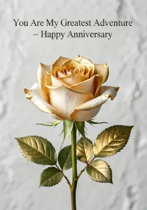 Minimalist Gold And White With Single Rose