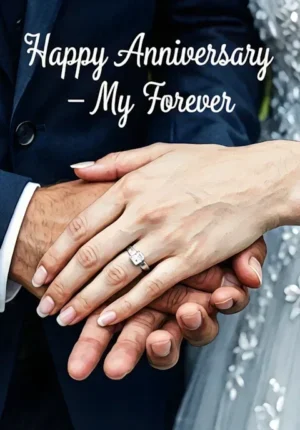 Romantic Watercolour Intertwined Hands With Wedding Rings