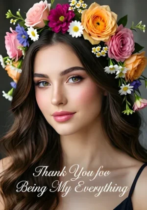 Soft Blush With Cascading Florals
