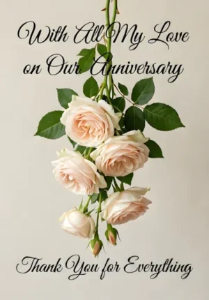 Soft Cream Background With Cascading English Roses