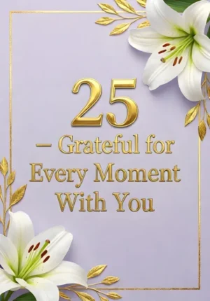 Soft Lavender Background With White Lilies And Gold Details