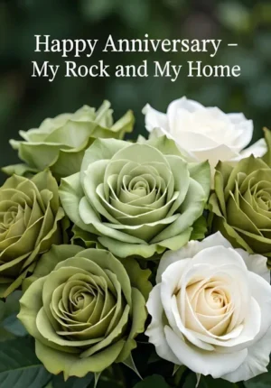 Soft Sage Green With Olive And White Roses