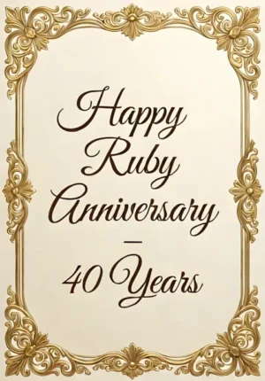 Warm Ivory With Gold Filigree Border