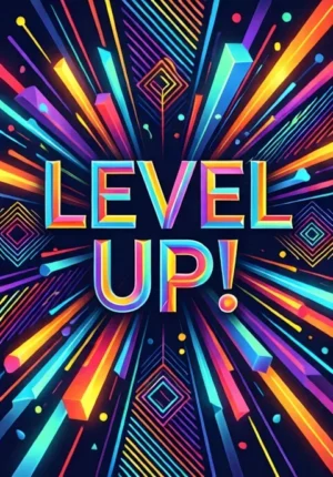 Abstract Geometric Celebration Level Up