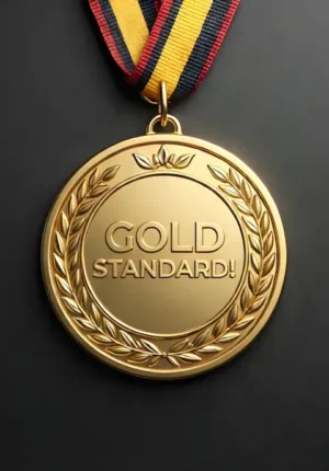 Gold Medal On Ribbon Gold Standard
