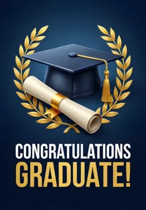 Graduation Cap Diploma Laurel Congratulations Graduate