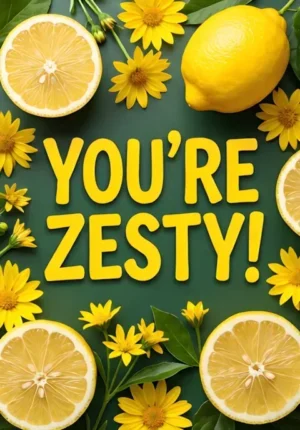 Lemon Slices Flowers Youre Zesty