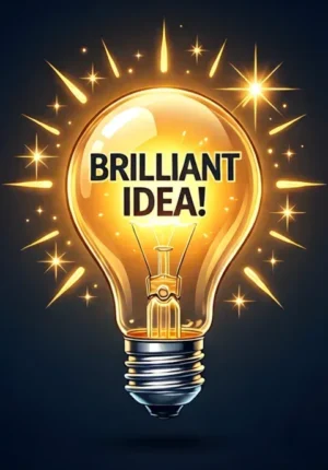 Lightbulb With Sparkles Brilliant Idea
