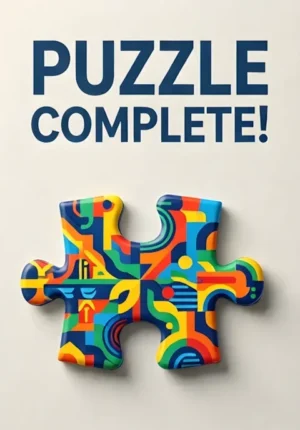Puzzle With Final Piece Puzzle Complete