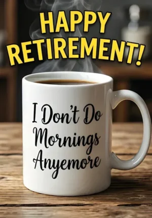 Coffee Mug I Dont Do Mornings Anymore Happy Retirement