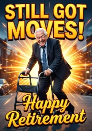 Grandpa Dancing With Walker Still Got Moves Happy Retirement