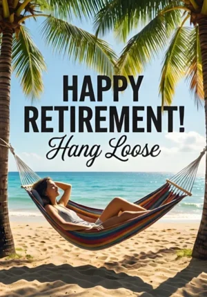 Hammock Between Palm Trees Happy Retirement Hang Loose
