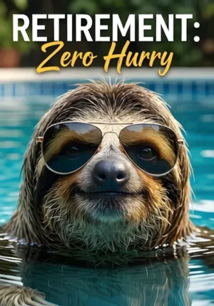 Sloth Wearing Sunglasses Floating In Pool Retirement Zero Hurry