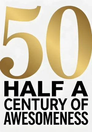 Clean Large Gold Half A Century Of Awesomeness Age 50