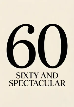Clean Solid Cream Background Large Sixty And Spectacular Age 60