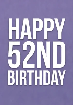 Lavender Background Age 52