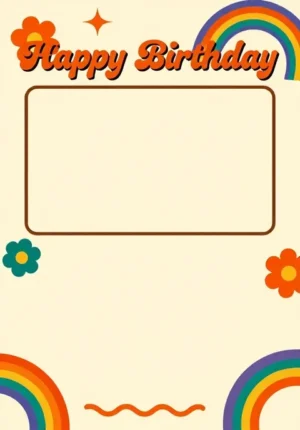 Retro Flower Birthday