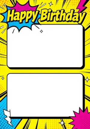 Comic Burst Birthday