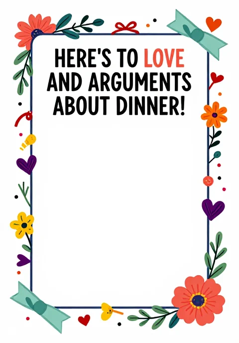 Here'S To Love And Arguments About Dinner!